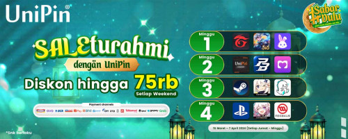 SALEturahmi dengan UniPin Bisa Hemat hingga 75Ribu!